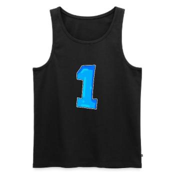 1 - Débardeur bio Premium Homme - noir - Devant - Michal (187cm)