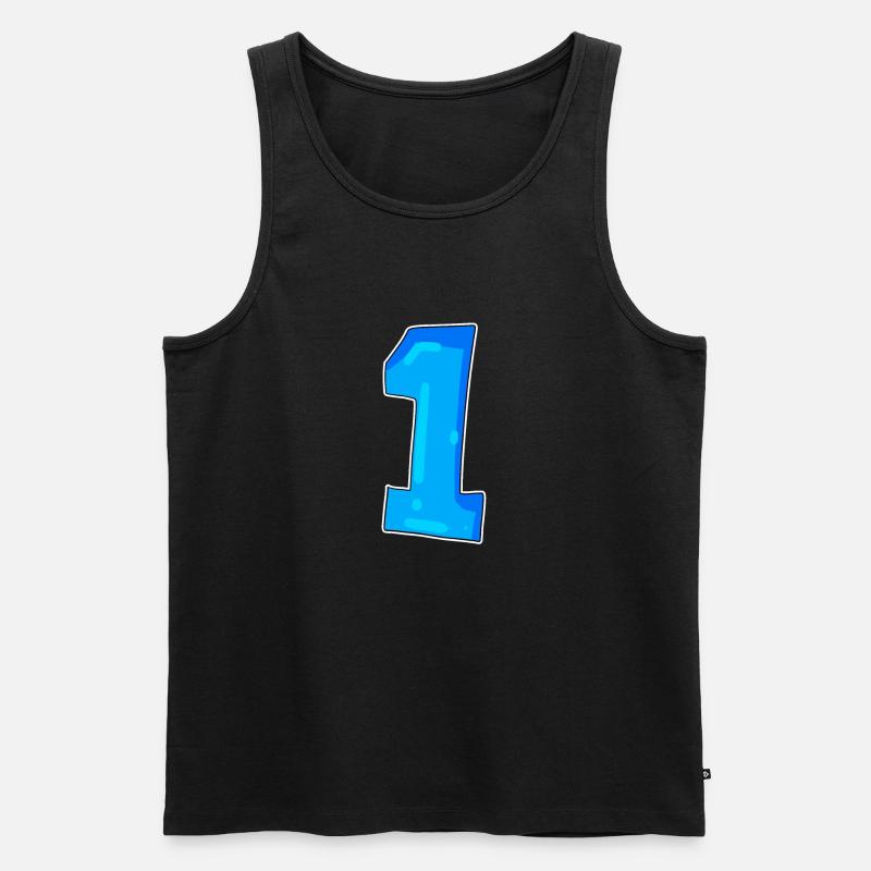 1 - Männer Premium Bio Tank Top - Schwarz