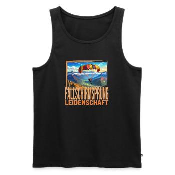 Fallschirmsprung Leidenschaft - Männer Premium Bio Tank Top - Schwarz - Vorne - Michal (187cm)