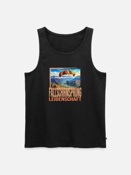 Fallschirmsprung Leidenschaft - Männer Premium Bio Tank Top - Schwarz