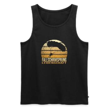 Fallschirmsprung Leidenschaft - Männer Premium Bio Tank Top - Schwarz - Vorne - Michal (187cm)