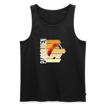 Paragliden - Männer Premium Bio Tank Top - Schwarz - Vorne - AI Model Male 178 light (178cm)