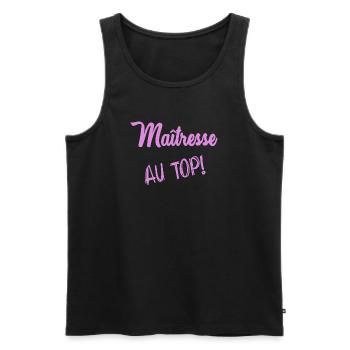 THANK YOU. MISTRESS. THANK YOU MISTRESS. MISTRESS - Men's Premium Organic Tank Top - black - Front - Michal (187cm)