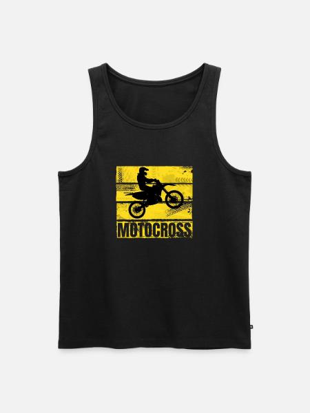 Motocross - Männer Premium Bio Tank Top - Schwarz