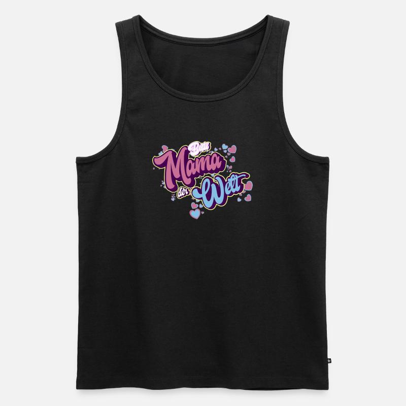 Beste Mama Der Welt - Männer Premium Bio Tank Top - Schwarz