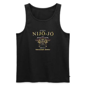 Château de Nijo-jo, Kyoto, époque du shogun d’Edo, Japon - Débardeur bio Premium Homme - noir - Devant - AI Model Male 178 light (178cm)