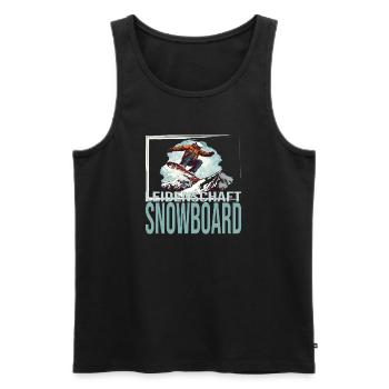Leidenschaft Snowboard - Männer Premium Bio Tank Top - Schwarz - Vorne - AI Model Male 178 light (178cm)