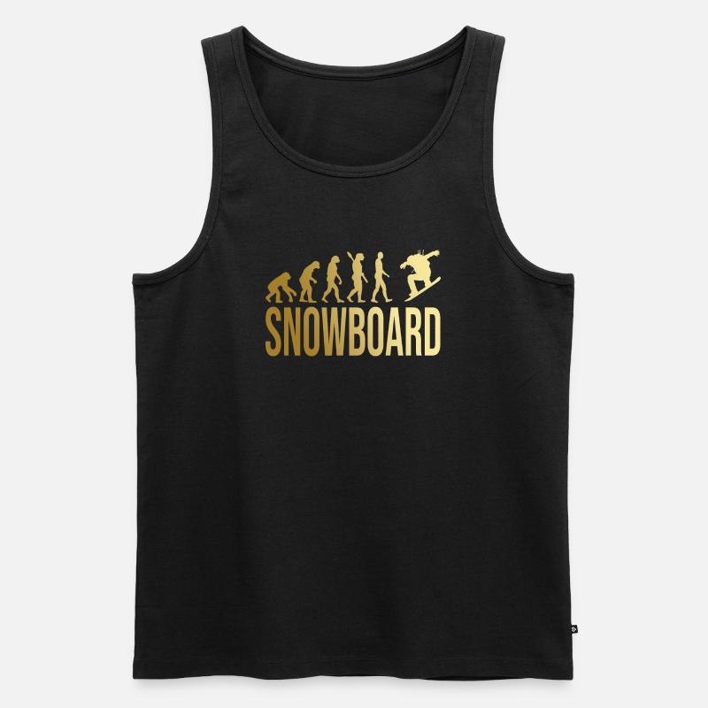 Evolution Snowboard - Männer Premium Bio Tank Top - Schwarz