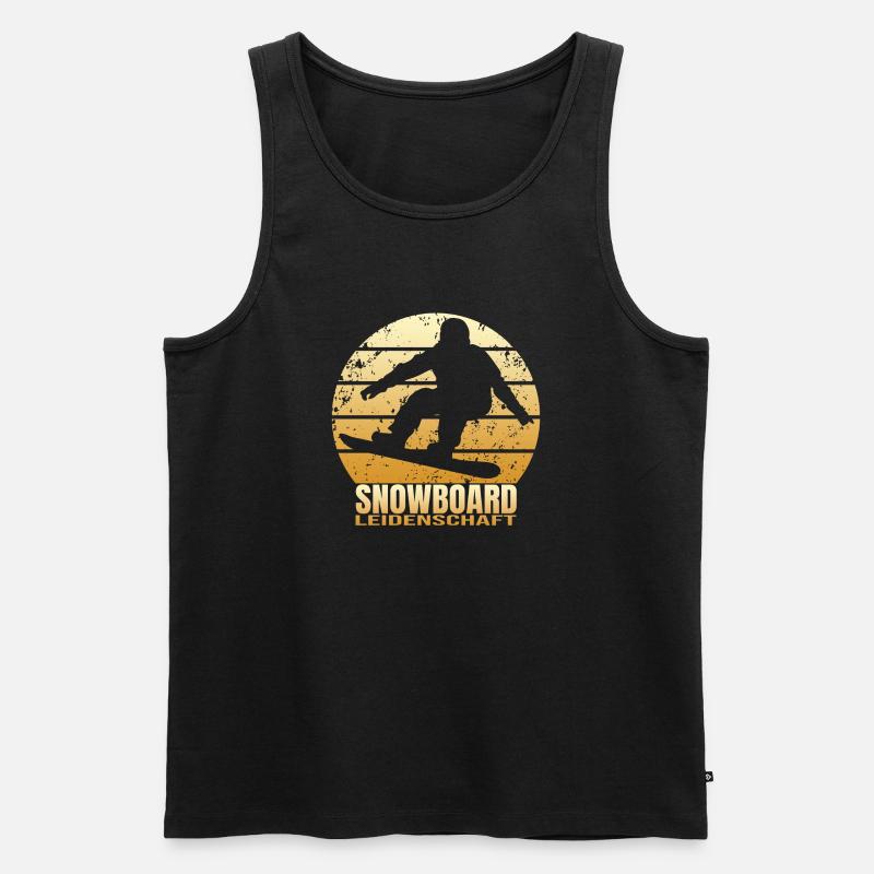 Snowboard Leidenschaft - Männer Premium Bio Tank Top - Schwarz
