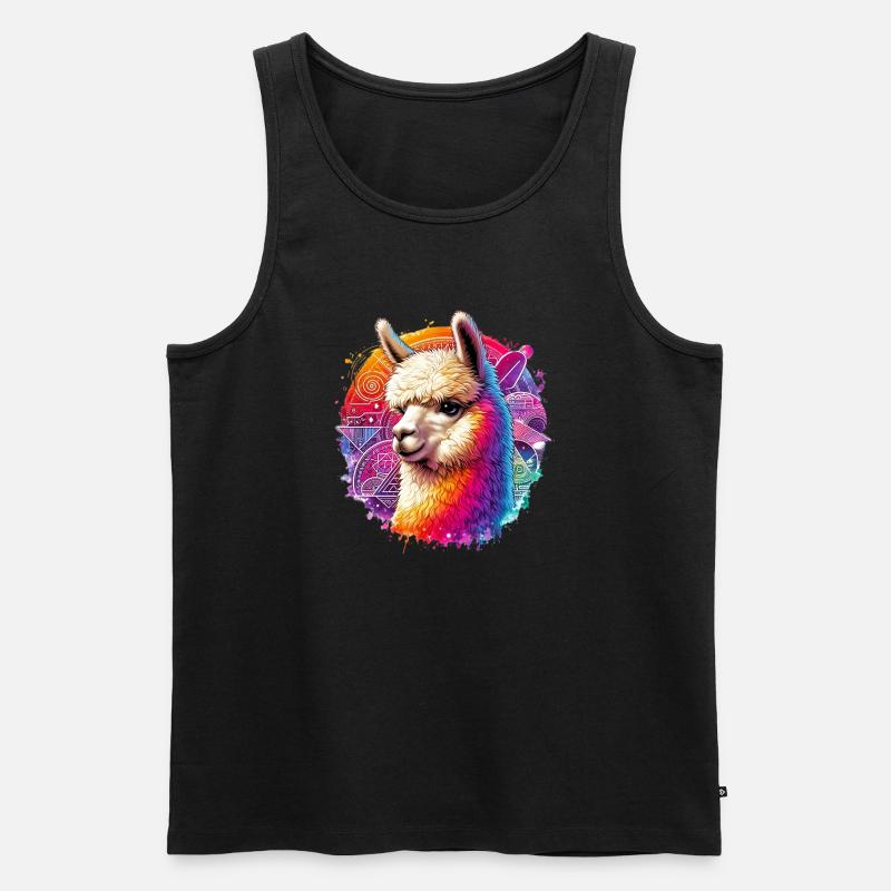 Alpaca - Men's Premium Organic Tank Top - black
