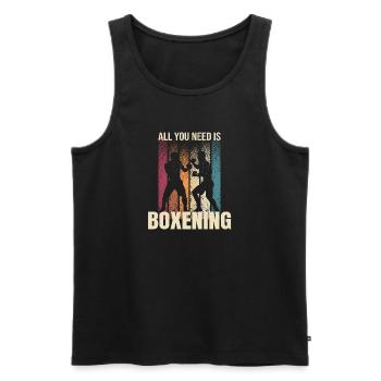 All you Need is Boxing - Männer Premium Bio Tank Top - Schwarz - Vorne - Michal (187cm)