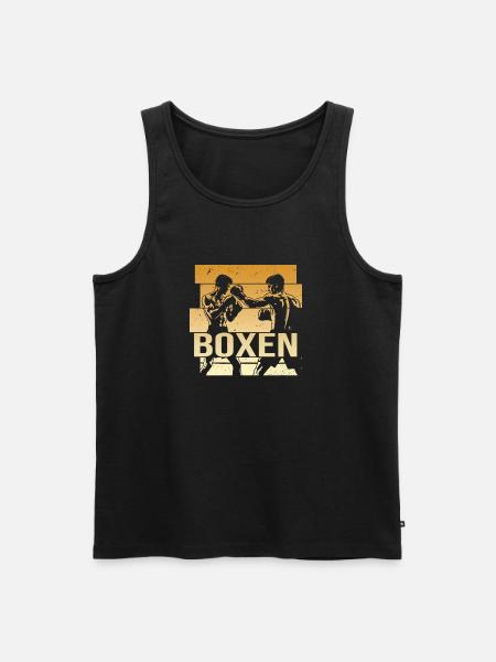 Boxen - Männer Premium Bio Tank Top - Schwarz