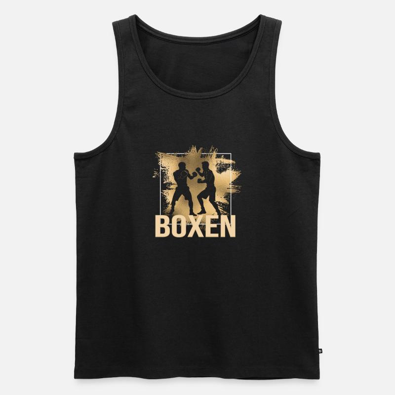 Boxen - Männer Premium Bio Tank Top - Schwarz