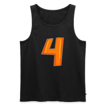 4 - Débardeur bio Premium Homme - noir - Devant - AI Model Male 178 light (178cm)