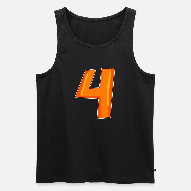 4 - Männer Premium Bio Tank Top - Schwarz