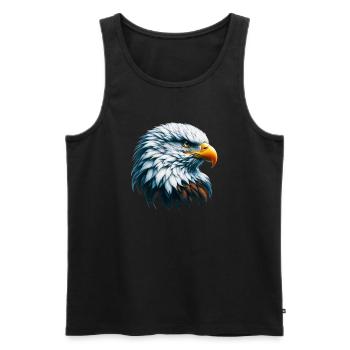 Eagle - Men's Premium Organic Tank Top - black - Front - AI Model Male 178 light (178cm)