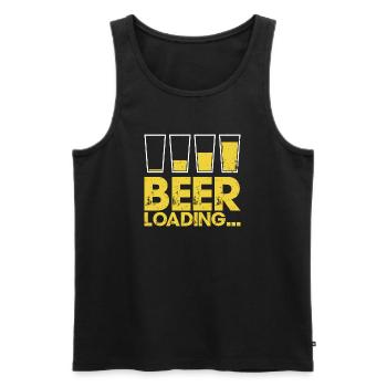 Bierverladung Distressed Typografie - Männer Premium Bio Tank Top - Schwarz - Vorne - AI Model Male 178 light (178cm)