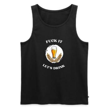 KreuzKegel Beer Saying T-Shirt - Débardeur bio Premium Homme - noir - Devant - Michal (187cm)