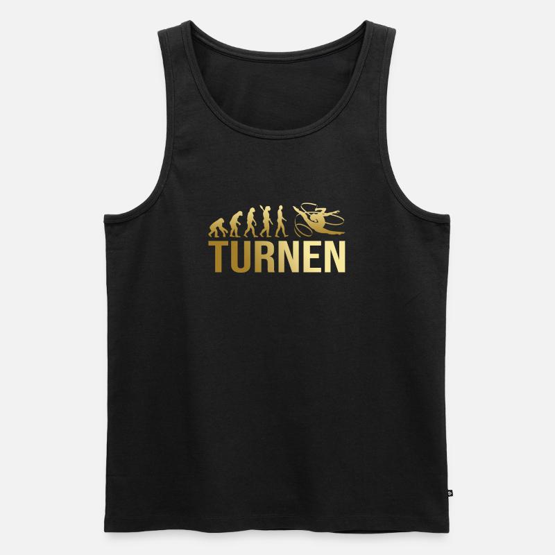 Evolution Turnen - Männer Premium Bio Tank Top - Schwarz