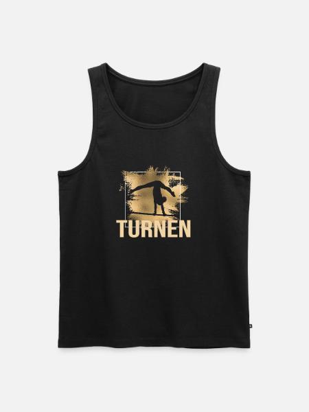 Turnen - Männer Premium Bio Tank Top - Schwarz