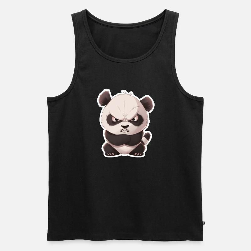 Mignon bébé panda panda cassé - Débardeur bio Premium Homme - noir