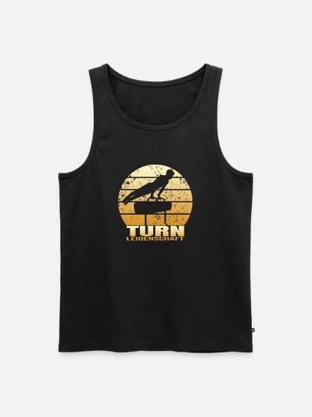 Turn Leidenschaft - Männer Premium Bio Tank Top - Schwarz