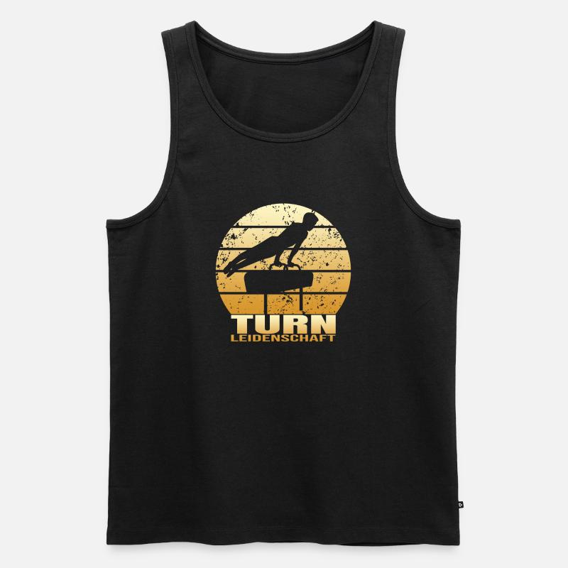 Turn Leidenschaft - Männer Premium Bio Tank Top - Schwarz