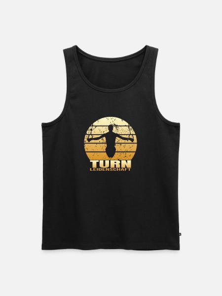 Turn Leidenschaft - Männer Premium Bio Tank Top - Schwarz