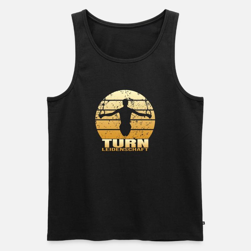 Turn Leidenschaft - Männer Premium Bio Tank Top - Schwarz