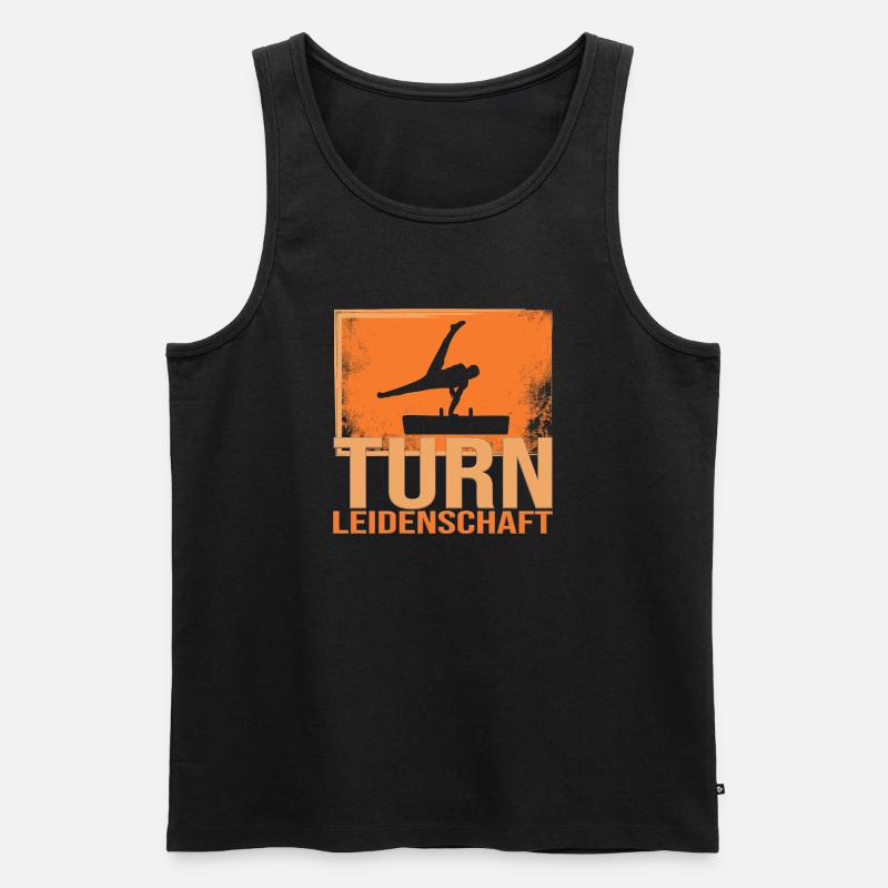Turn Leidenschaft - Männer Premium Bio Tank Top - Schwarz