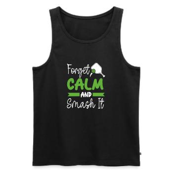 Pickleball Accessories for Pickleball Players Sports Fan - Men's Premium Organic Tank Top - black - Front - AI Model Male 178 light (178cm)