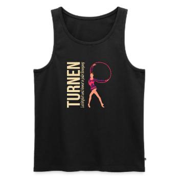 Turnen: Leichtigkeit und Anmut in jeder Bewegung - Männer Premium Bio Tank Top - Schwarz - Vorne - Michal (187cm)