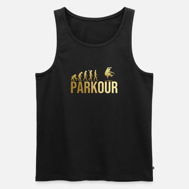 Evolution Parkour - Männer Premium Bio Tank Top - Schwarz