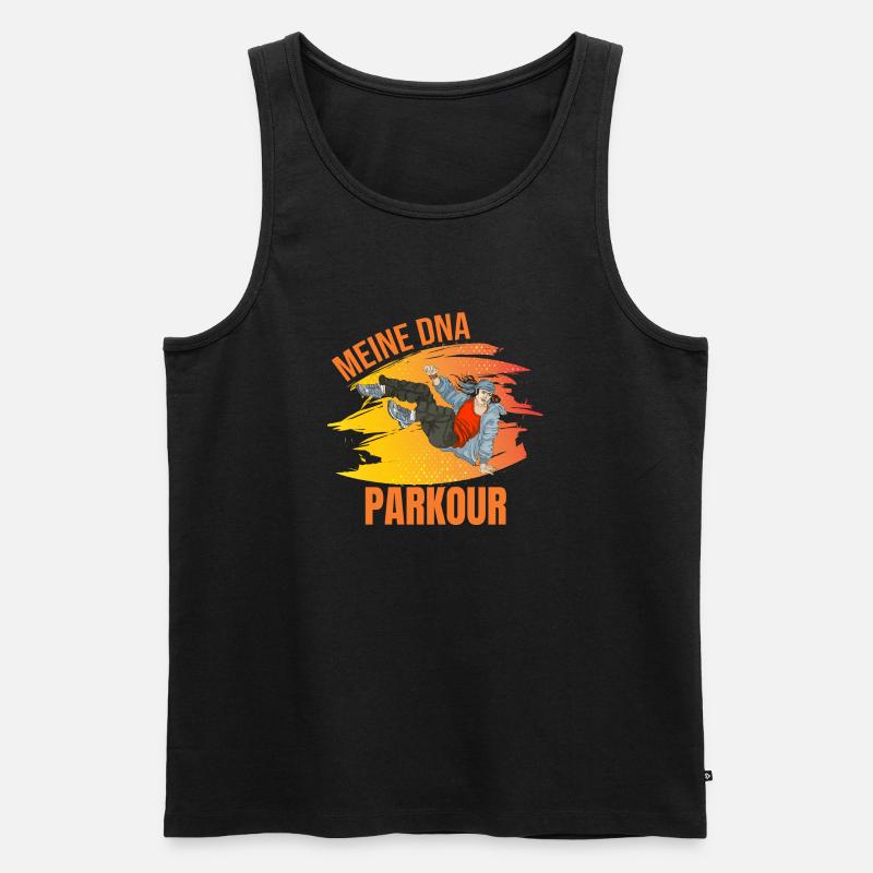 Meine DNA - Parkour - Männer Premium Bio Tank Top - Schwarz