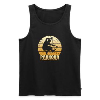 Parkour Leidenschaft - Männer Premium Bio Tank Top - Schwarz - Vorne - Michal (187cm)