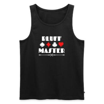 Poker Bluff Gambling Casino Statement Professional Player - Men's Premium Organic Tank Top - black - Front - AI Model Male 178 light (178cm)