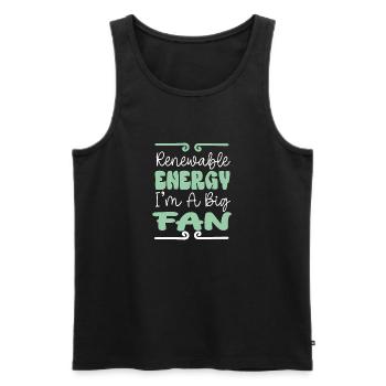 Renewable energy, electricity, wind energy, climate change - Men's Premium Organic Tank Top - black - Front - AI Model Male 178 light (178cm)