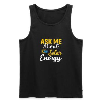 Photovoltaik Eigenheim Hausbesitzer Lexikon Klima - Männer Premium Bio Tank Top - Schwarz - Vorne - AI Model Male 178 light (178cm)