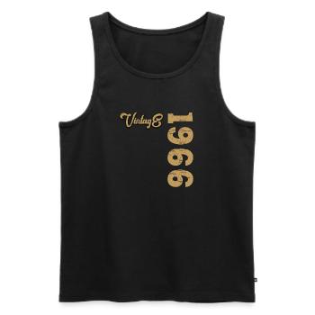 Vintage 1966 - Männer Premium Bio Tank Top - Schwarz - Vorne - Michal (187cm)