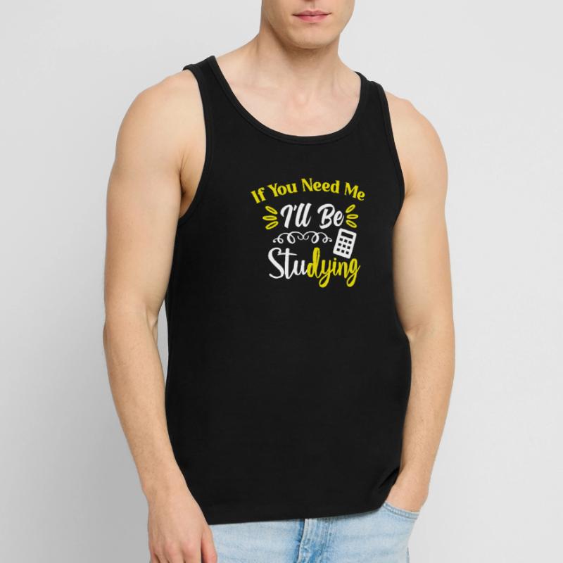 Studying Students Learning Practice Assignment Exams Men's Premium Organic Tank Top