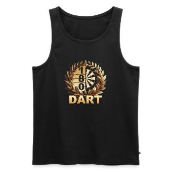 Dart 180 - Männer Premium Bio Tank Top - Schwarz - Vorne - AI Model Male 178 light (178cm)