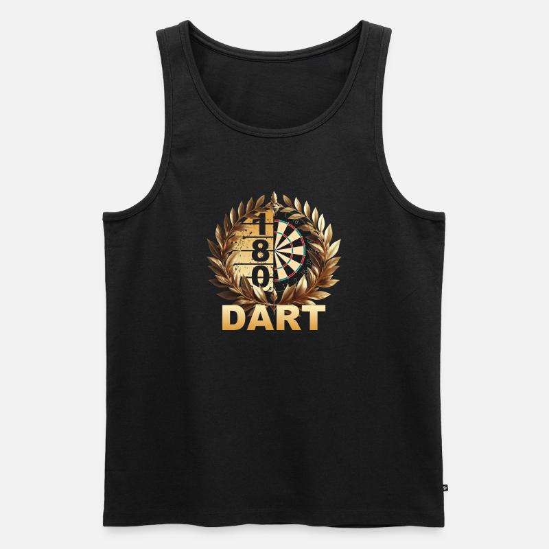 Dart 180 - Männer Premium Bio Tank Top - Schwarz