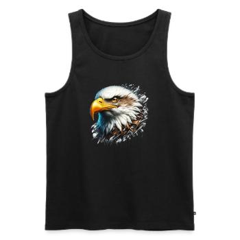 Eagle - Men's Premium Organic Tank Top - black - Front - AI Model Male 178 light (178cm)