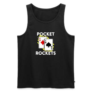 Jackpot Gambling Casino Poker Statement Joueur professionnel - Débardeur bio Premium Homme - noir - Devant - AI Model Male 178 light (178cm)