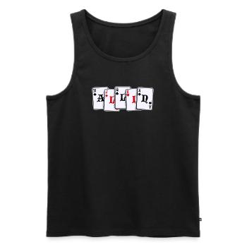 Poker Casino Jeu de cartes Jeux d’argent Poker Loterie - Débardeur bio Premium Homme - noir - Devant - Michal (187cm)
