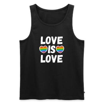 Liebe ist Liebe - Männer Premium Bio Tank Top - Schwarz - Vorne - AI Model Male 178 light (178cm)
