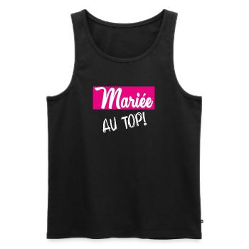 MARIEE - Débardeur bio Premium Homme - noir - Devant - Michal (187cm)