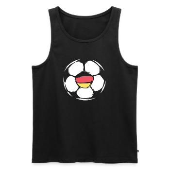 Team Deutschland Fußball Illustration Ball Symbol - Männer Premium Bio Tank Top - Schwarz - Vorne - Michal (187cm)