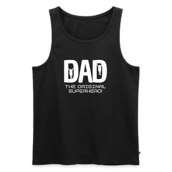 DAD - Men's Premium Organic Tank Top - black - Front - Michal (187cm)