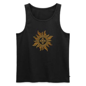 The golden Celtic cross. - Men's Premium Organic Tank Top - black - Front - AI Model Male 178 light (178cm)